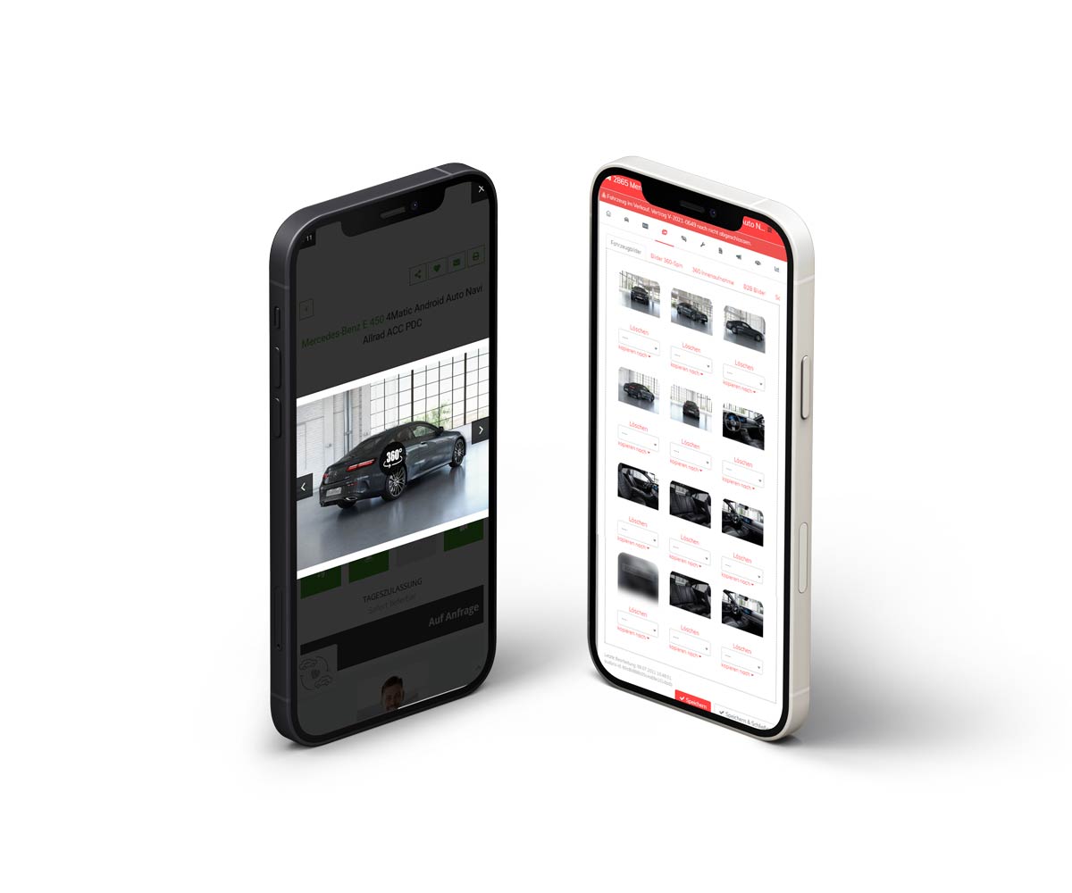 Fahrzeugbilder im audaris Dealer-Management-System auf dem Smartphone