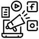 verschiedene soziale medien icon