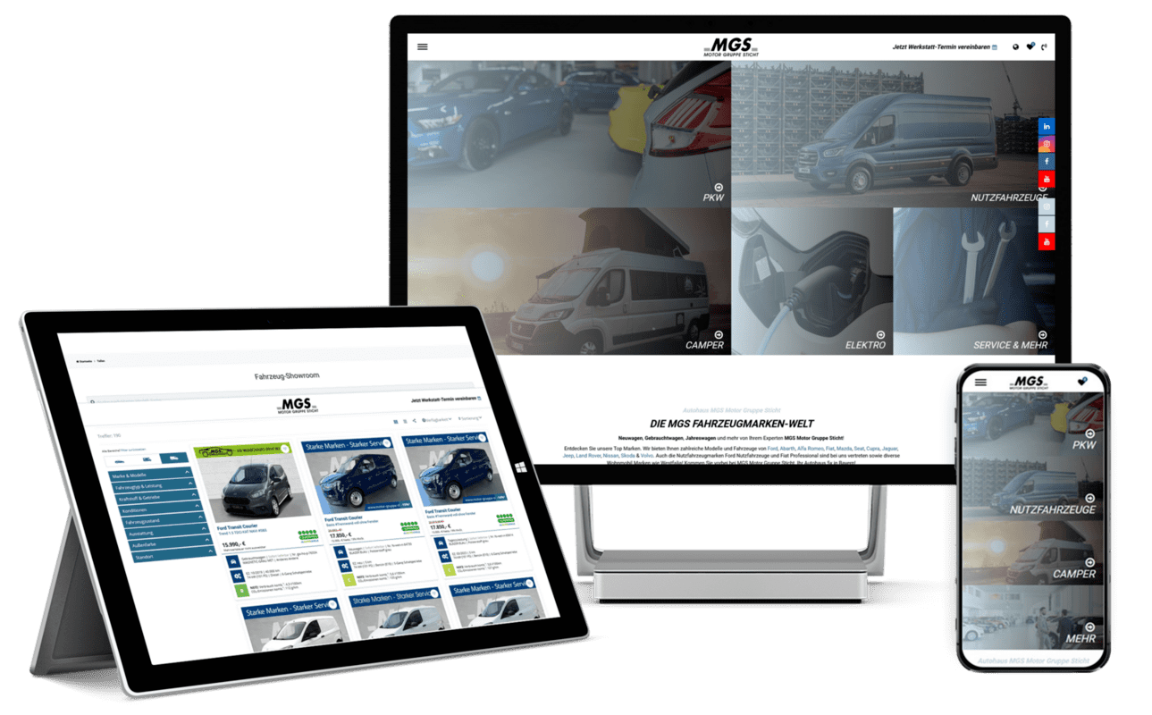 MGS Motorgruppe Sticht Webdesign & Showroom